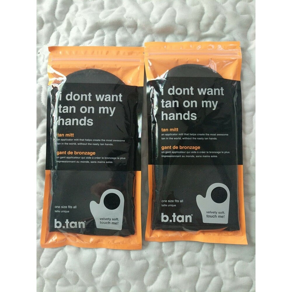 2 B.Tan I Don't Want Tan on My Hands Sunless Tanning Mitt (Washable / Reusable)
